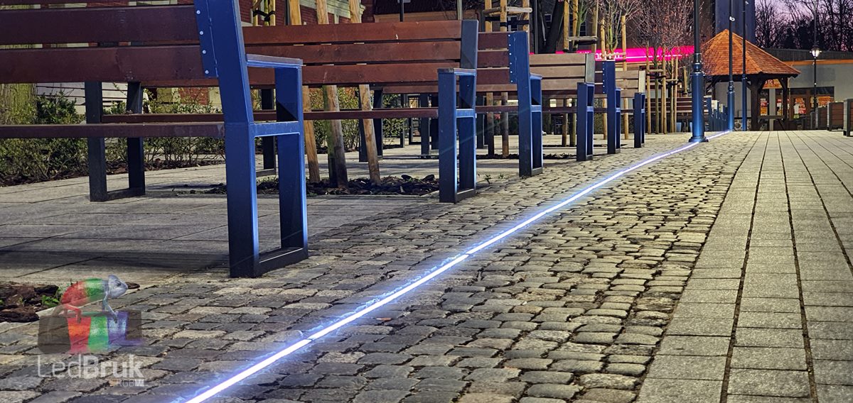 oprawa najazdowa liniowa LED 24V LedBruk Line IP67 Starogard Gdański